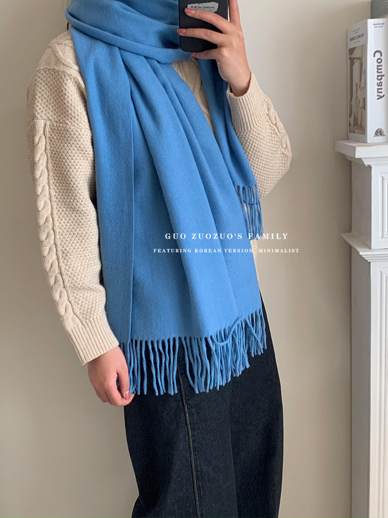 纯色经典款仿羊绒围巾女秋冬高级感保暖百搭韩版围脖披肩两用男潮,淘宝优惠券,粉丝福利购,淘宝优惠卷