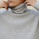 Dip sauce 100% cotton wool thickened turtleneck sweater Autumn and winter pullover sweater American retro Amei Kaji