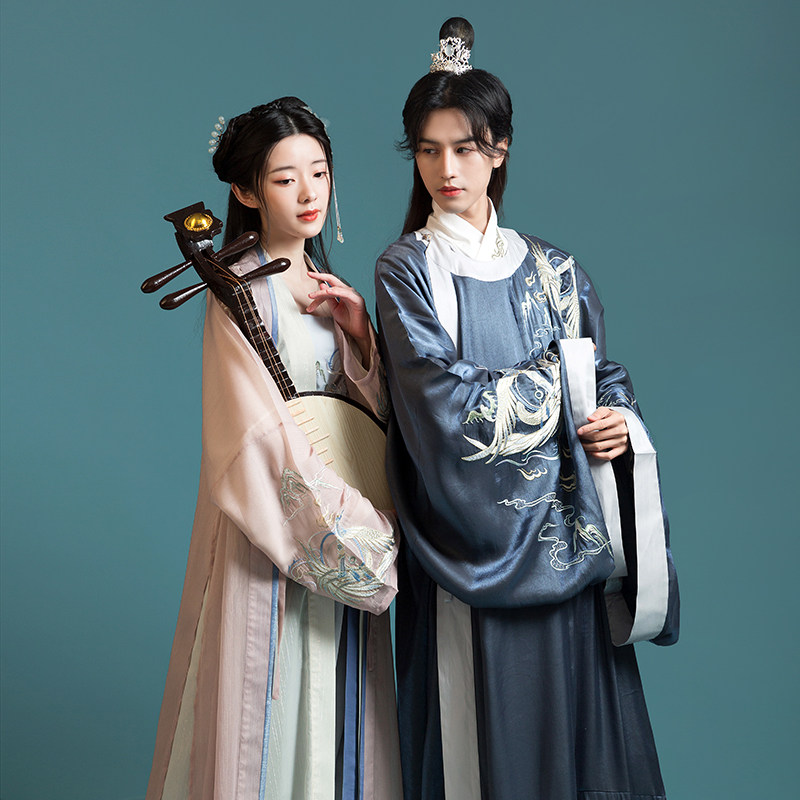 【流烟昔泠-山有书】原创cp男女汉服 流烟昔泠汉服