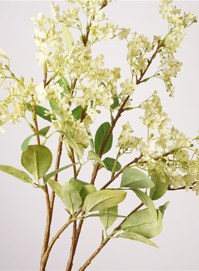 高品质仿真花雪柳枝单枝琼花假花居家摆设花艺装饰品摄影插花道具