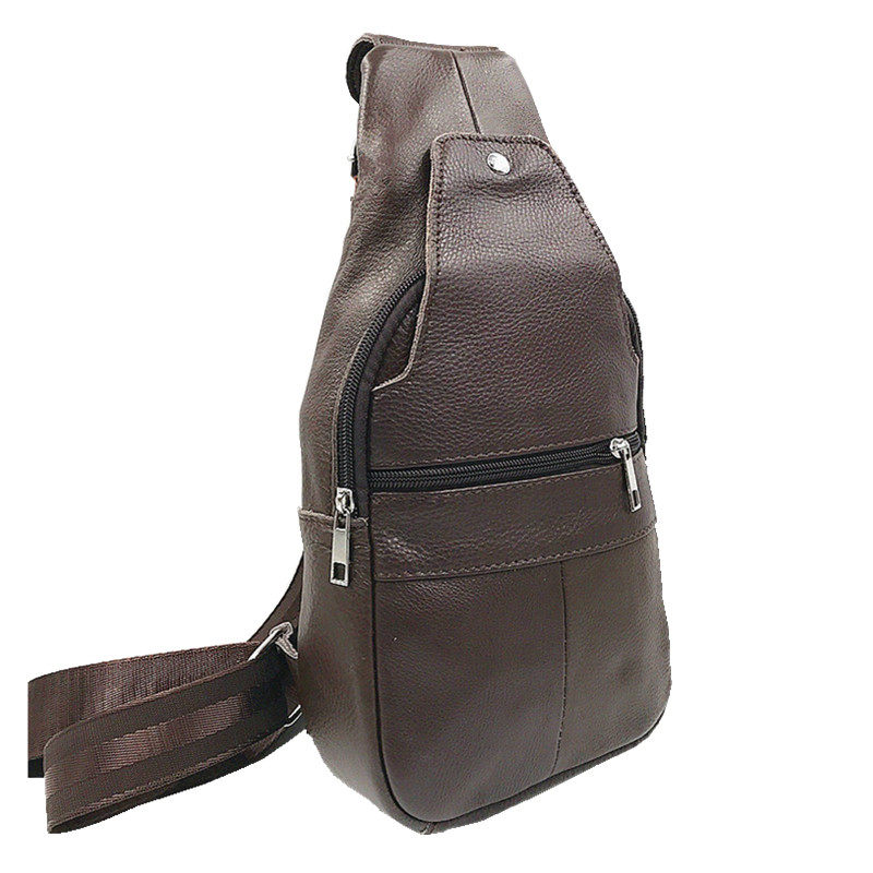 清货特价头层牛皮胸包男士斜挎包 雅果玛箱包男士包袋