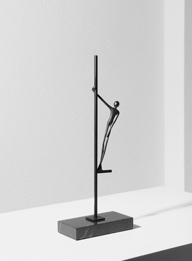 现代轻奢铸铁金属人物摆件饰品