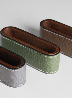 北欧风格轻奢高级感胡桃木名片盒