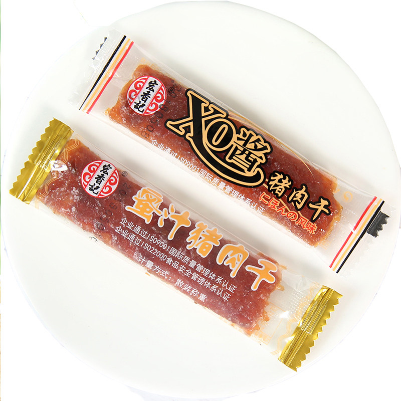 宏香记500g xo酱蜜汁味脯熟食猪肉干 简采食品猪肉类