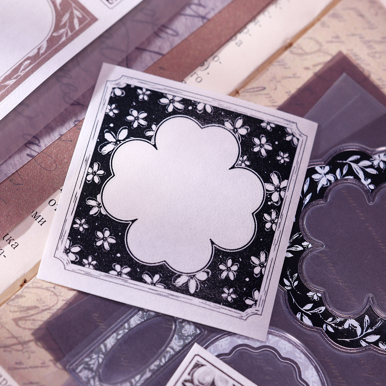 小白家文创【花之框】复古清新花卉边框和纸PET切模手帐素材胶带,淘宝优惠券,粉丝福利购,淘宝优惠卷