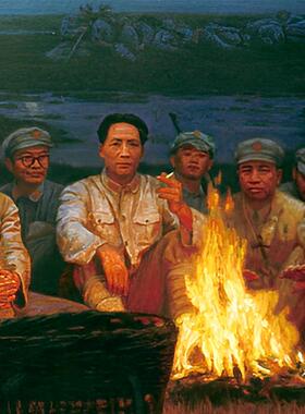 红军长征新中式横版书房装饰画