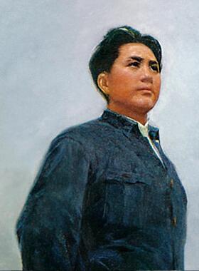防水伟人带框中式书房客厅装饰画