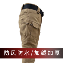 Original outdoor flush pant pants male winter waterproof windproof soft shell pants grip suede Thickened Ski Mountaineering Tactical Pants