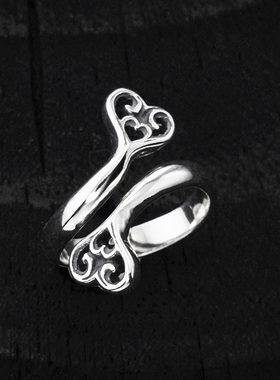 BillWallLeather笑脸开口戒指