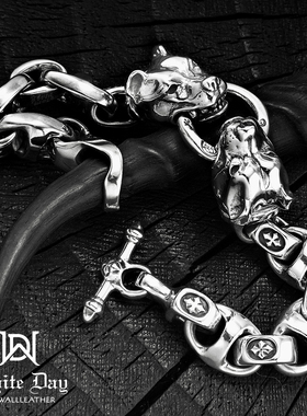 殿堂级银饰男士奢侈品手链定制款