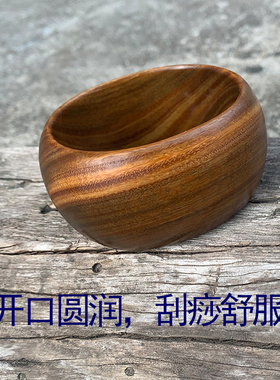 香绿檀木刮痧片圈按摩碗擀筋板