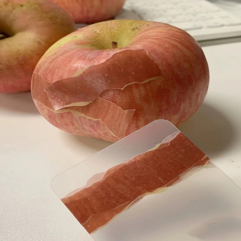 韩国zagne同款苹果皮创意水果胶带分装ins手账学生高颜值便签简约 - 图0