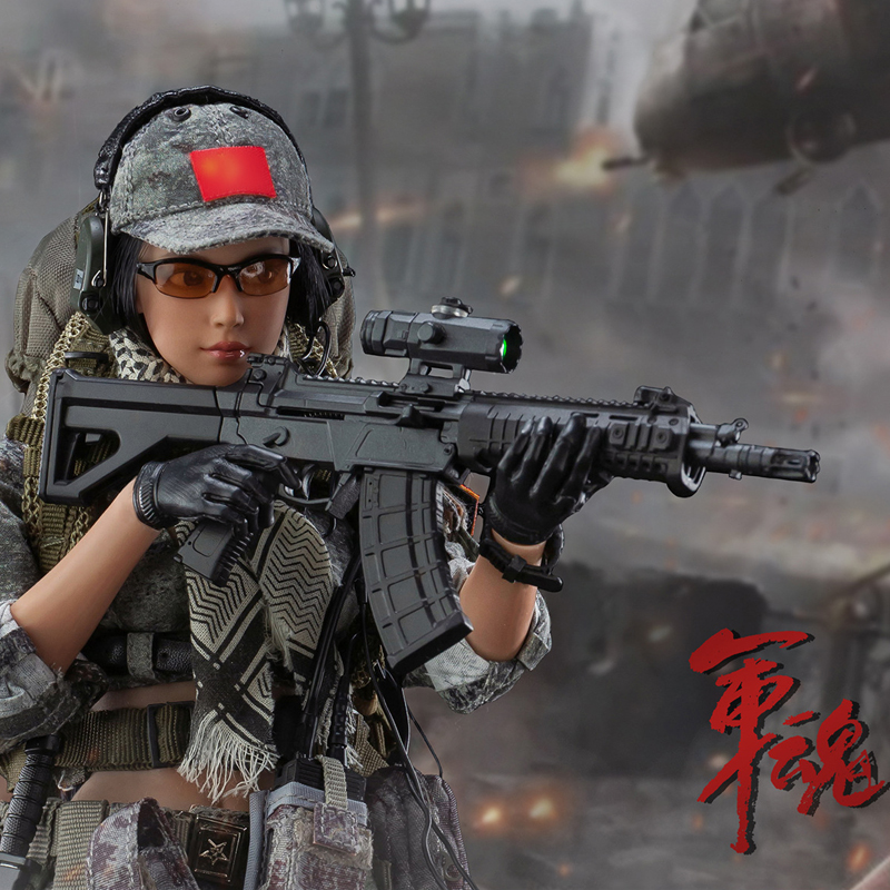 FLAGSET 1/6尼雅女队员女兵兵人手办兵妹妹退伍留念突击手却月 - 图1