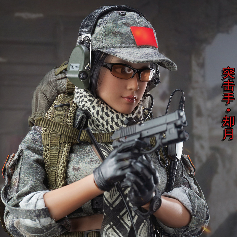 FLAGSET 1/6尼雅女队员女兵兵人手办兵妹妹退伍留念突击手却月 - 图0