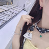 Low-key high-end natural ruby earrings, sterling silver inlaid, versatile row rings, rings, earrings, jewelry