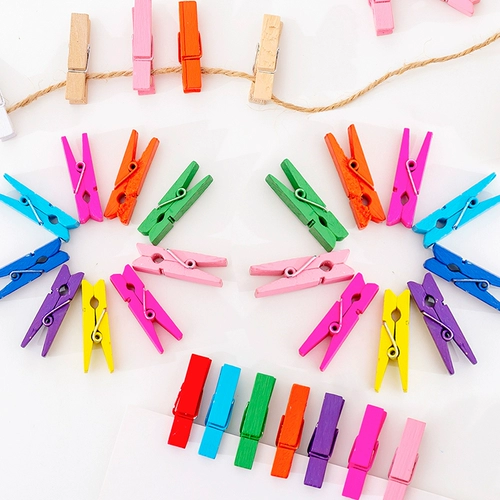 Цвет декоративной маленький деревянный клип творческий клип конопля для дерева Diy фото стена свадебная фотокорость фото клип фото клип