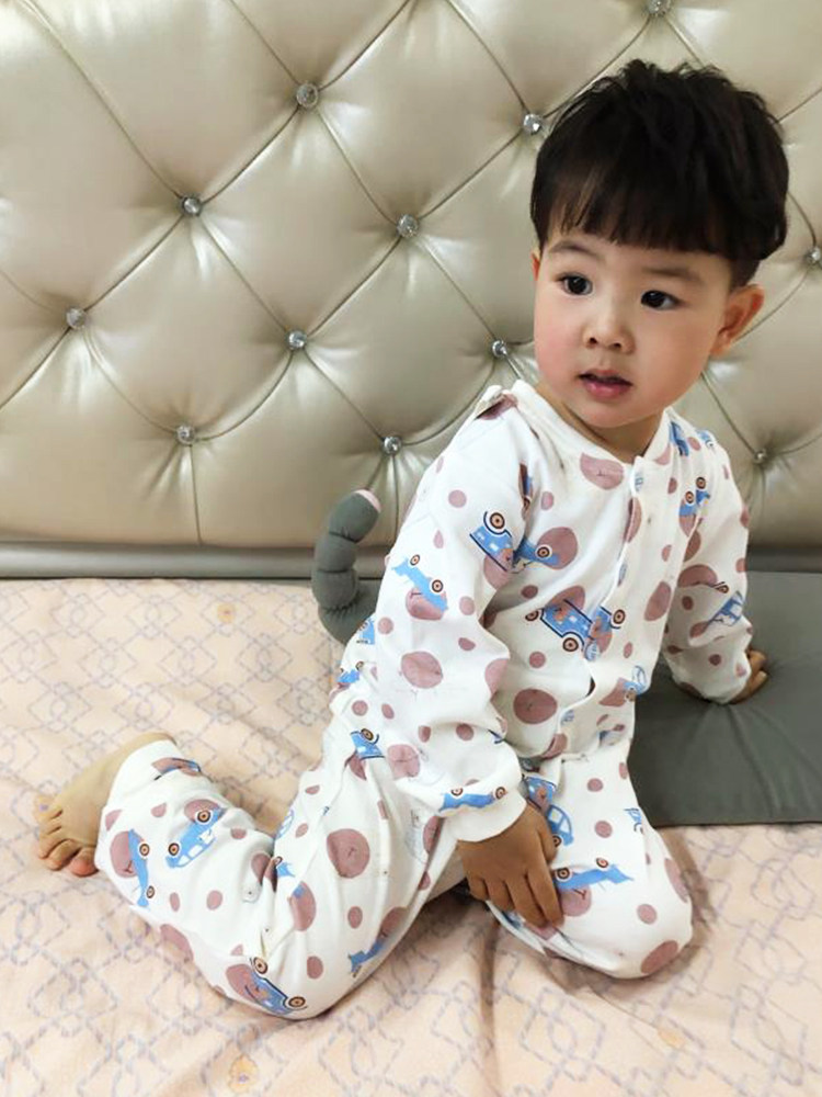 男童连体衣春秋2纯棉3-5岁睡衣 瑟女范睡衣/家居服套装