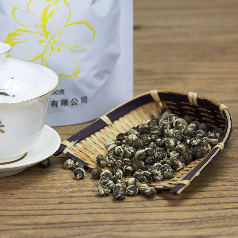 东来茶业23年新茶福州五窨茉莉花茶浓香型新龙珠口粮茶半斤袋装