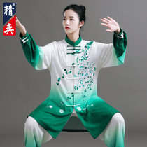 Lean Tai Chi Clothing Womens New High-end Gradient Printing Taijiquan Taijiquan to Perform Male Martial Arts Performance for the Spring and Autumn Season