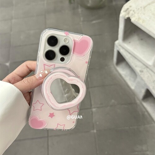 爱心镜子磁吸支架适用魅族21/20全包meizu21 class手机壳note16/9补妆16spro/18/17sPRO硅胶lucky08创意可爱 - 图3