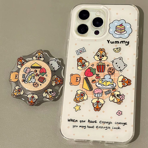 奇奇蒂蒂小松鼠适用vivo v30/X100S/S20/y35支架y78t手机壳x90/80/X70PRO+/y200i旋转S18e/y76/Y52S/Y36女S17 - 图2