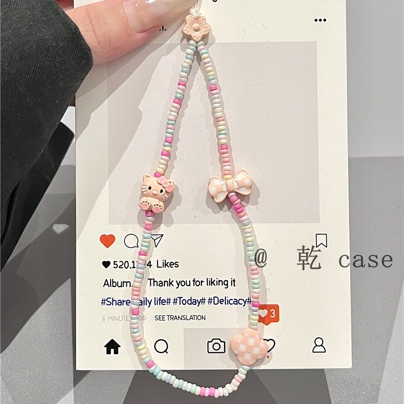 粉色KT磁吸支架适用苹果16E手机壳15pro/16plus/iPhone13Pro/12 mini带链条14promax/Xs/876plus硬壳11pr可爱 - 图3