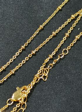 意大利中古定制美饰 轻奢复古镶钻松果拉丝高级感项链