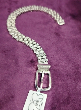 向卉意大利中古美饰925银美人鱼手链