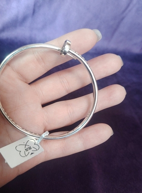 意大利中古925银钉子手镯