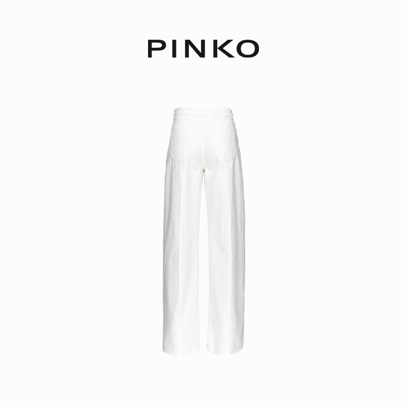 PINKO女士通勤简约休闲纯棉直筒宽松时尚工装裤102948A1MN,淘宝优惠券,粉丝福利购,淘宝优惠卷