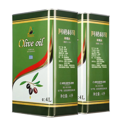 阿格利司希腊原装进口纯橄榄油4L×2铁桶可中式烹饪食用油 - 图0
