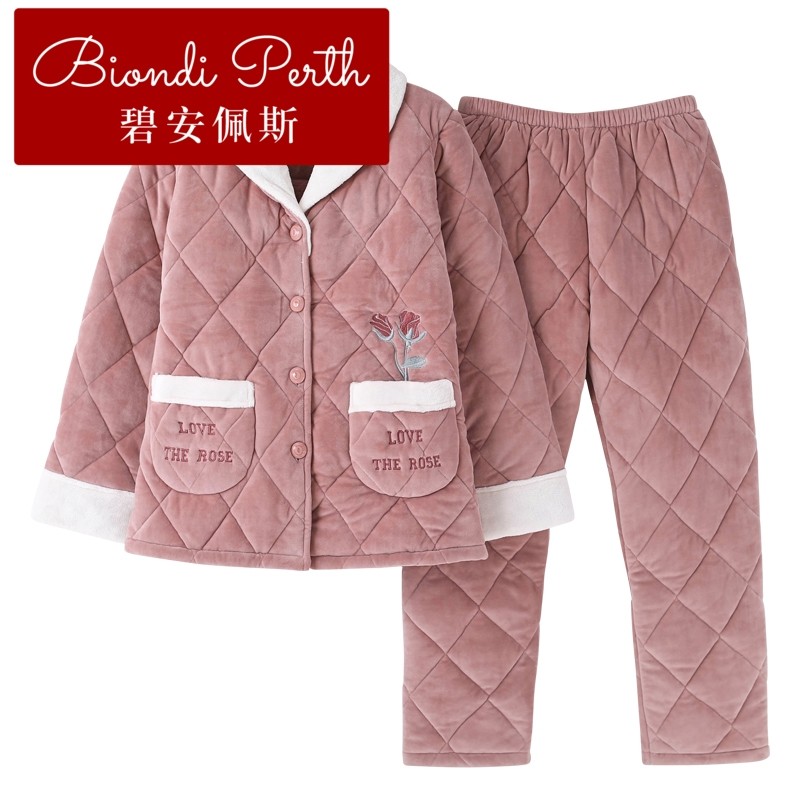 碧安佩斯冬季法兰绒三层歌瑞尔睡衣 碧安佩斯睡衣/家居服套装