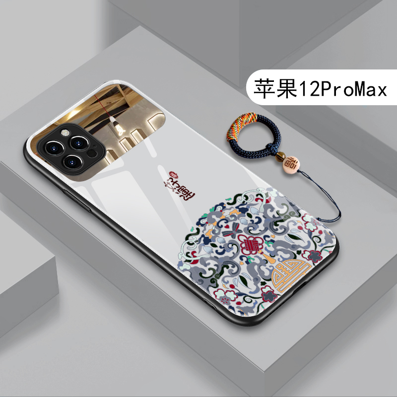 适用新款苹果12手机壳iphone14promax套11pro镜面玻璃13mini高档15p网红女款8x情侣max男16plus带镜子por定制 - 图1
