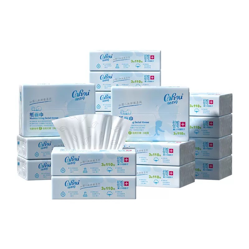 可心柔V9婴儿柔纸巾新生宝宝专用云柔巾110抽18包 买1送1到手36包 - 图2