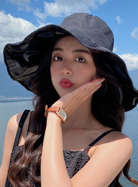 夏季女韩版防紫外线大檐空顶帽