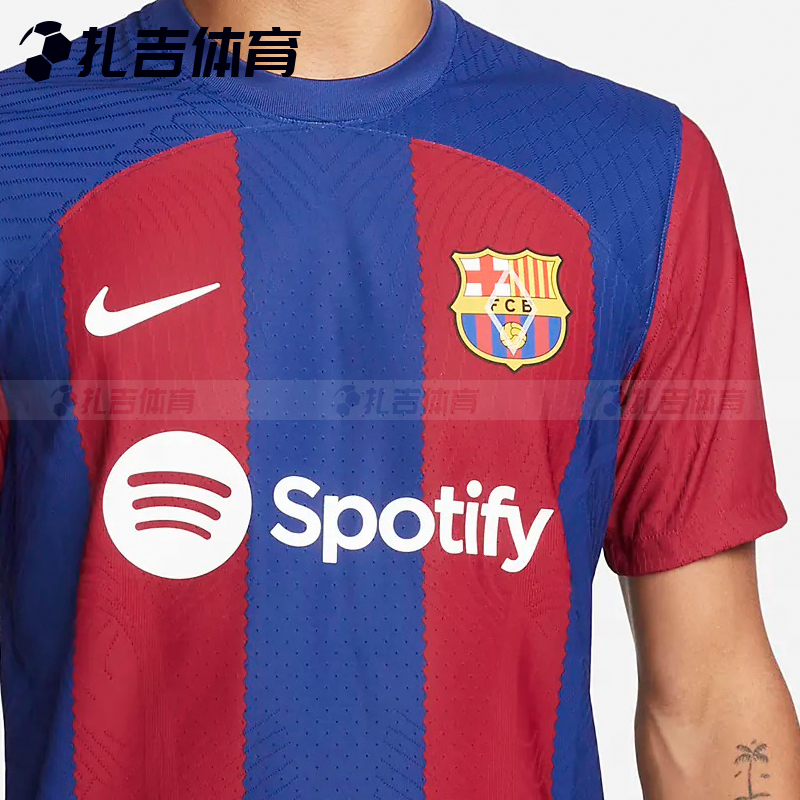 扎吉体育NIKE巴萨23-24赛季主场球员版巴塞罗那足球服DX2615-456 - 图2