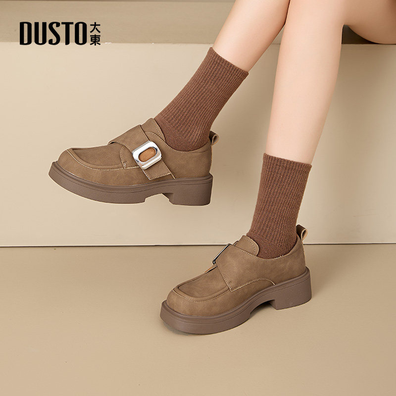大东dd乐福鞋女2026新款英伦风厚底增高单鞋女春季复古女鞋勃肯鞋,淘宝优惠券,粉丝福利购,淘宝优惠卷
