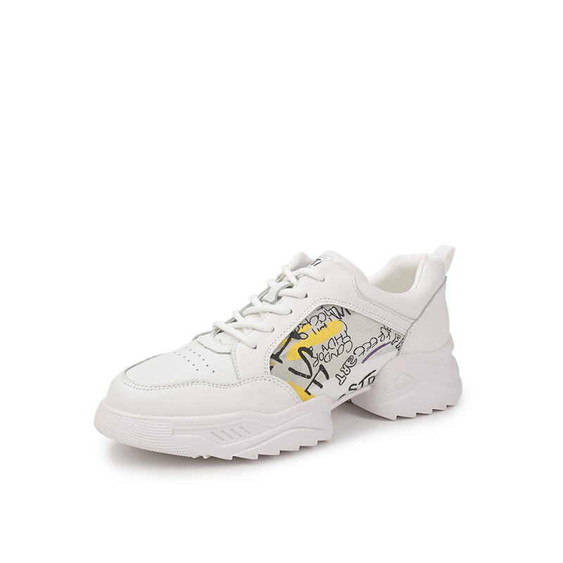 dusto旗舰店大东新款夏季休闲低跟平底鞋侧网纱系带运动鞋女鞋20S13063