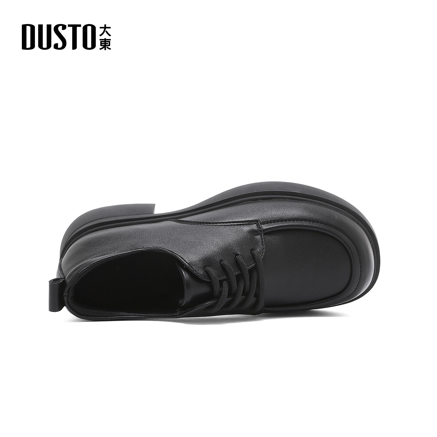 大东S深口鞋2025年冬季女鞋新款粗跟中跟圆头系带光板1733D,淘宝优惠券,粉丝福利购,淘宝优惠卷