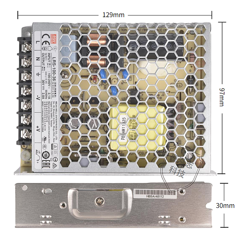 LRS-100W明纬电源220转直流5V48V24V12V15V36V工控LED照明替NES/S - 图0