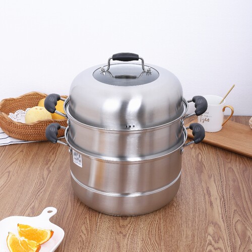 蒸锅锅盖高盖加高加厚不锈钢家用26cm29盖子炒锅汤锅通用配件单独 - 图2