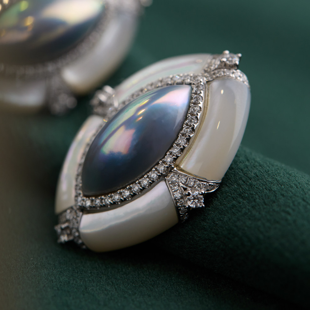 8.21【马贝01】奢光幻境 贵雅格调 炫光 日本马贝珍珠耳钉  7-8mm,淘宝优惠券,粉丝福利购,淘宝优惠卷