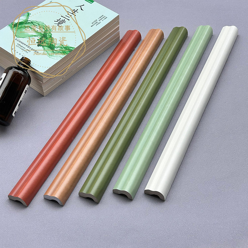 网红卫生间瓷砖腰线彩色欧姆线法式浴室装饰条400半墙收边收口条,淘宝优惠券,粉丝福利购,淘宝优惠卷