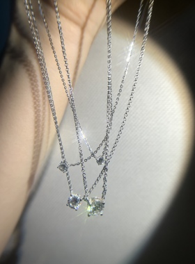 赵露思同款S925纯银莫桑钻锁骨链