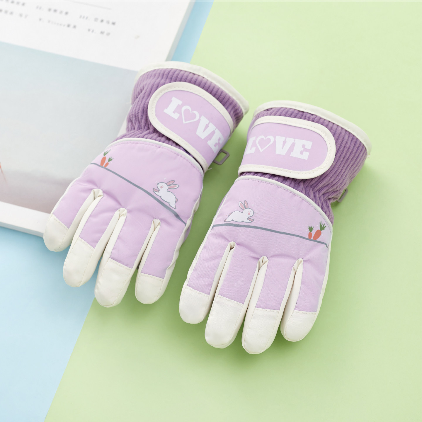 2-5岁儿童玩雪防水滑雪手套男女童卡通可爱加绒加厚保暖防风防寒,淘宝优惠券,粉丝福利购,淘宝优惠卷