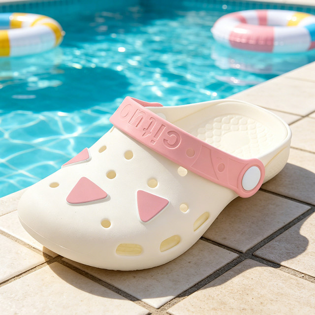 CiTuo ເກີບ Croc ເດັກນ້ອຍ Summer ເກີບຜ້າໃບ Baotou breathable ທີ່ບໍ່ເລື່ອນໄດ້ແລະເກີບສໍາລັບເດັກນ້ອຍຊາຍແລະເດັກຍິງຫາດຊາຍເກີບຕ້ານການ collision ນ້ໍາ