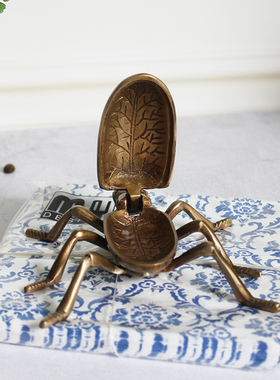 美式风黄铜热卖小甲虫装饰摆件