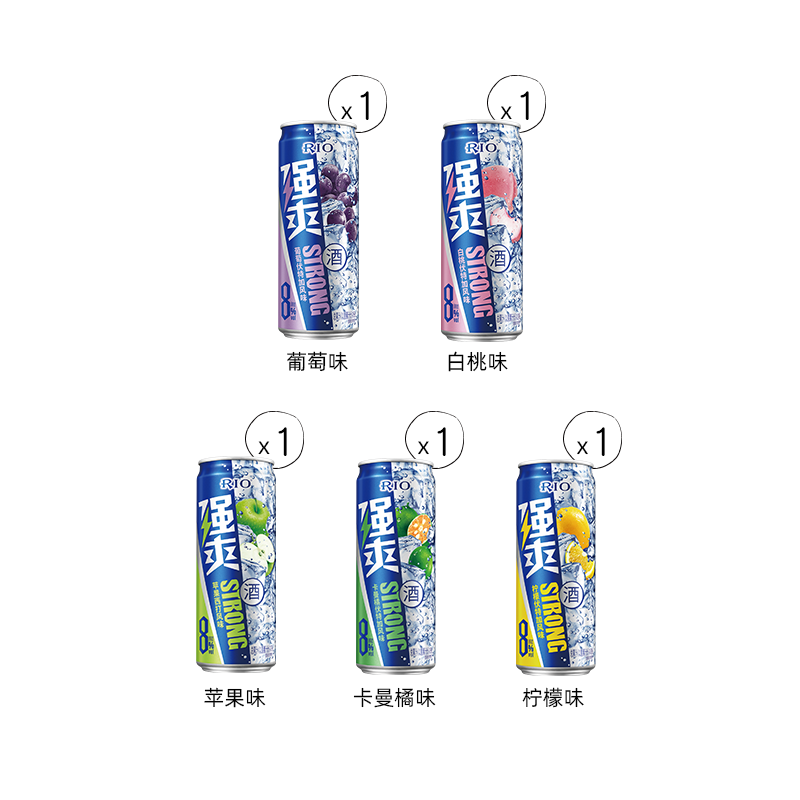 RIO锐澳8度强爽500ml高度鸡尾酒饮料大罐微醺果酒气泡酒 - 图3