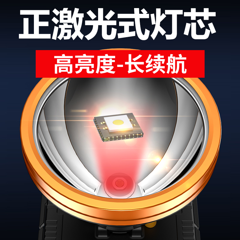 感应头灯强光充电超亮头戴式户外照明灯野外钓鱼电筒超长续航锂电 - 图2