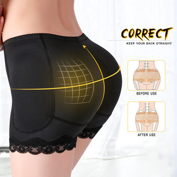 Warped arms and crotch bottoming fake butt shorts fat MM 200 pounds lace arm pad waist corset body shaping panties